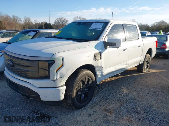 2022 Ford F-150 Lightning Pro with VIN 1FTVW1EV4NWG04301, listed as a IAAI auction lot 41821787 with 38,417 mi miles and . Bid and sale history available at DreamBid. Image 2.