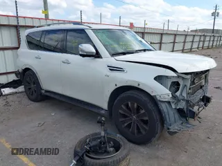 2017 Nissan Armada Platinum with VIN JN8AY2NF0H9300641, listed as a IAAI auction lot 41527614 with 130,806 mi miles. Bid and sale history available at carsss.com. Image 1.