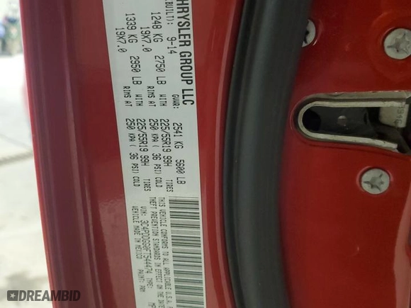2015 Dodge Journey Crossroad with VIN 3C4PDDGG0FT544474, listed as a Copart auction lot 51210125 with 125,016 mi miles and Clean Title. Bid and sale history available at carsss.com. Image 13.