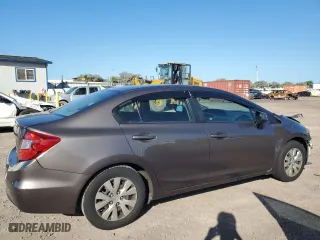 2012 Honda Civic Sdn LX with VIN 2HGFB2F5XCH526592, listed as a Copart auction lot 50404725 with 173,532 mi miles and Clean Title. Bid and sale history available at carsss.com. Image 3.