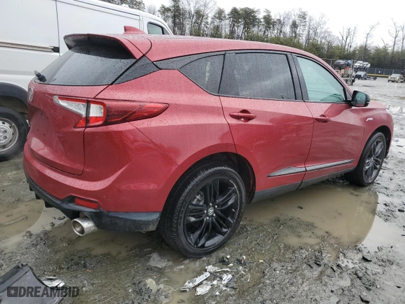 2023 Acura RDX w/A-Spec Package with VIN 5J8TC2H64PL003079, listed as a Copart auction lot 43548315 with 29,318 mi miles and Salvage Title. Bid and sale history available at carsss.com. Image 3.
