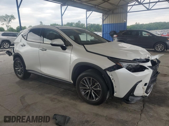 2025 Lexus NX 350 Premium with VIN JTJGGCEZ4S5010715, listed as a Copart auction lot 54897185 with 15,624 mi miles and Salvage title. Bid and sale history available at DreamBid. Image 4.
