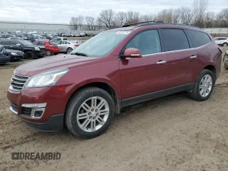 2015 Chevrolet Traverse LT z VIN 1GNKRGKD1FJ389829, wystawiony jako Copart lot #48743775 z przebiegiem 117 213 mil mil oraz Czysty tytuł • Clean title. Historia ofert i sprzedaży dostępna na DreamBid. Obrazek 1.