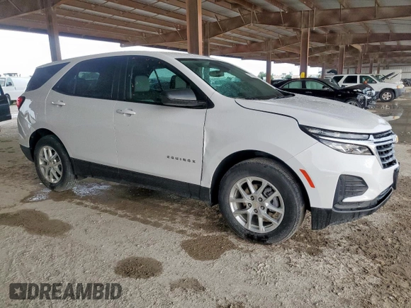 2023 Chevrolet Equinox LS with VIN 3GNAXHEG7PL106230, listed as a Copart auction lot 62729155 with 57,862 mi miles and Salvage title. Bid and sale history available at DreamBid. Image 4.