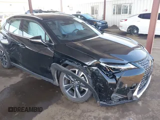 2025 Lexus UX with VIN JTHYBJAH1S2018231, listed as a IAAI auction lot 42226336 with 5,586 mi miles and . Bid and sale history available at DreamBid. Image 1.