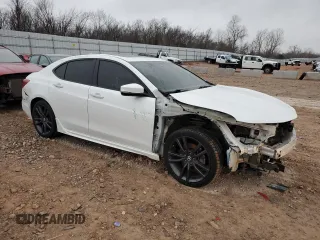 2020 Acura TLX w/A-Spec Pkg with VIN 19UUB3F63LA002527, listed as a Copart auction lot 44387685 with Not provided miles and Salvage title. Bid and sale history available at DreamBid. Image 4.