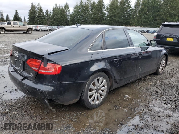 2009 Audi A4 with VIN WAULF68K79N017699, listed as a Copart auction lot 87635845 with Not provided miles and Salvage title. Bid and sale history available at DreamBid. Image 3.