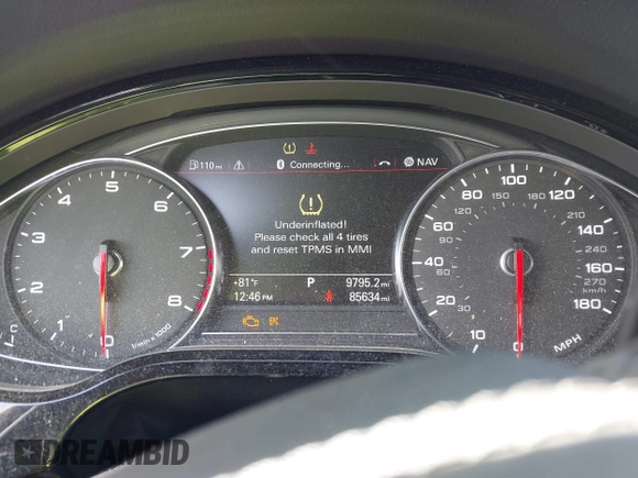 2012 Audi A8 L with VIN WAURVAFD5CN038949, listed as a IAAI auction lot 41914575 with 85,634 mi miles. Bid and sale history available at carsss.com. Image 7.