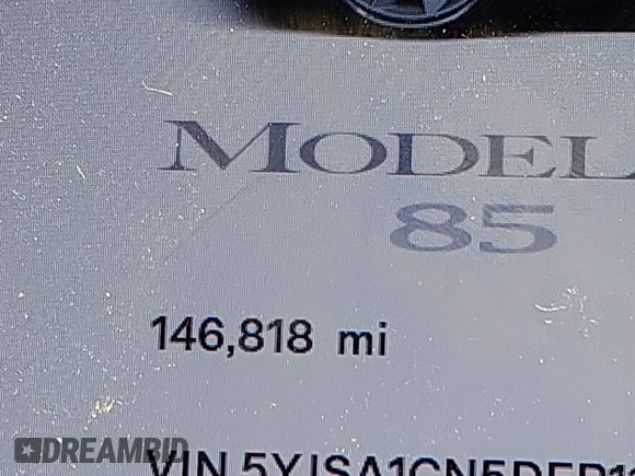 2013 Tesla Model S with VIN 5YJSA1CN5DFP11381, listed as a IAAI auction lot 42087803 with 146,818 mi miles and . Bid and sale history available at DreamBid. Image 14.