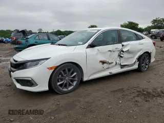 2019 Honda Civic EX-L z VIN 19XFC1F77KE210245, wystawiony jako Copart lot #57097515 z przebiegiem 74 884 mil mil oraz Szkoda całkowita • Salvage title. Historia ofert i sprzedaży dostępna na DreamBid. Obrazek 1.