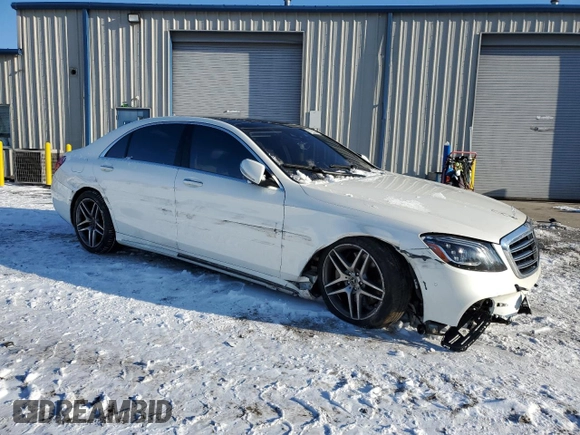 2020 Mercedes-Benz S-Class S 450 with VIN W1KUG6EB8LA559889, listed as a Copart auction lot 87282954 with 36,057 mi miles and Salvage Title. Bid and sale history available at carsss.com. Image 4.