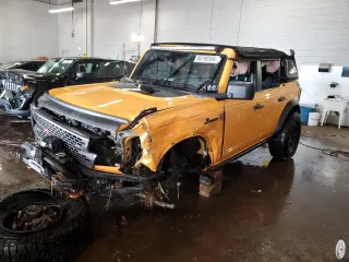2021 Ford Bronco with VIN 1FMEE5DH6MLA64578, listed as a Copart auction lot 86190584 with 75,313 mi miles and Salvage Title. Bid and sale history available at carsss.com. Image 1.