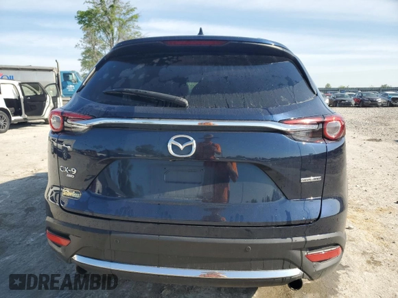 2021 Mazda CX-9 Carbon Edition with VIN JM3TCBDY2M0531245, listed as a Copart auction lot 54208795 with 80,645 mi miles and Salvage title. Bid and sale history available at DreamBid. Image 6.