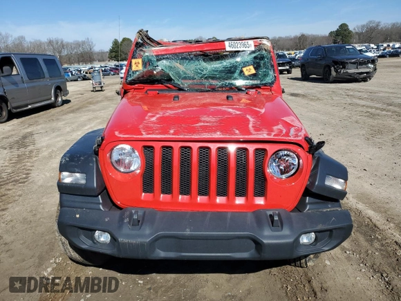 2023 Jeep Wrangler Sport S with VIN 1C4HJXDG8PW507350, listed as a Copart auction lot 46023965 with 15,236 mi miles and Salvage Title. Bid and sale history available at DreamBid. Image 5.