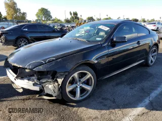 2008 BMW 6 Series 650i with VIN WBAEA53508CV90599, listed as a Copart auction lot 77907544 with 0 mi miles and Salvage Title. Bid and sale history available at carsss.com. Image 1.