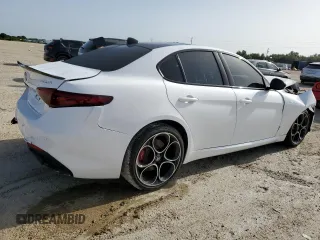 2022 Alfa Romeo Giulia Veloce with VIN ZARFAMBN4N7663809, listed as a Copart auction lot 64986113 with 11,244 mi miles and Salvage Title. Bid and sale history available at carsss.com. Image 3.