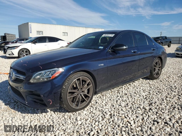 2020 Mercedes-Benz C 43 AMG with VIN 55SWF6EB6LU324144, listed as a Copart auction lot 88303735 with 49,804 mi miles and Salvage Title. Bid and sale history available at carsss.com. Image 1.