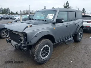 2023 Ford Bronco with VIN 1FMEE5DP5PLC15681, listed as a IAAI auction lot 41594150 with 4,691 mi miles. Bid and sale history available at carsss.com. Image 18.