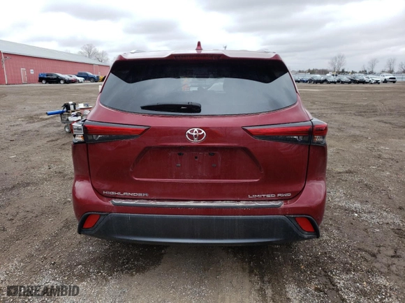 2023 Toyota Highlander L with VIN 5TDKDRBH3PS006015, listed as a Copart auction lot 50330075 with 224,649 mi miles and Salvage Title. Bid and sale history available at carsss.com. Image 6.