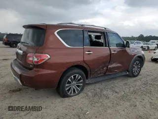 2017 Nissan Armada SL with VIN JN8AY2NDXH9008199, listed as a Copart auction lot 50427455 with 170,542 mi miles and Salvage Title. Bid and sale history available at carsss.com. Image 3.