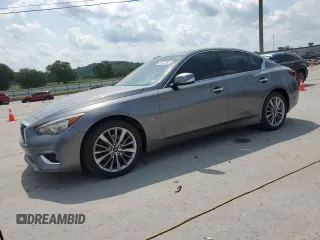 2018 Infiniti Q50 Luxe with VIN JN1EV7AR0JM440195, listed as a Copart auction lot 59125395 with 82,886 mi miles and Salvage title. Bid and sale history available at DreamBid. Image 1.