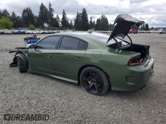 2019 Dodge Charger Scat Pack z VIN 2C3CDXGJ9KH593210, wystawiony jako Copart lot #56586775 z przebiegiem 73 405 mil mil oraz Szkoda całkowita • Salvage title. Historia ofert i sprzedaży dostępna na DreamBid. Obrazek 2.