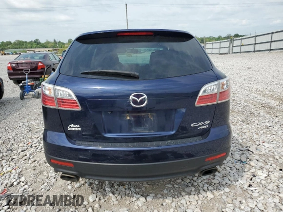 2012 Mazda CX-9 Sport with VIN JM3TB3BA2C0349719, listed as a Copart auction lot 54917575 with 176,080 mi miles and Salvage title. Bid and sale history available at DreamBid. Image 6.