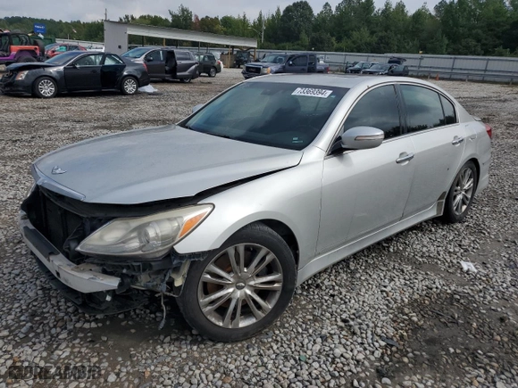 2012 Hyundai Genesis 4.6L with VIN KMHGC4DF8CU177920, listed as a Copart auction lot 73369394 with 134,859 mi miles and Salvage Title. Bid and sale history available at carsss.com. Image 1.