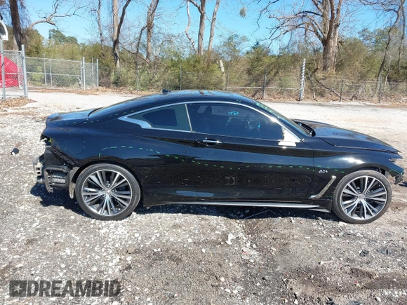 2018 Infiniti Q60 Luxe with VIN JN1EV7EL2JM392124, listed as a IAAI auction lot 41744375 with 63,421 mi miles and . Bid and sale history available at carsss.com. Image 14.