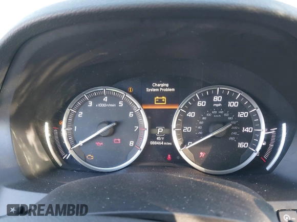 2016 Acura MDX with VIN 5FRYD3H23GB015536, listed as a IAAI auction lot 41424741 with 88,464 mi miles. Bid and sale history available at carsss.com. Image 7.