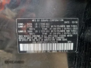 2020 Subaru Outback Onyx XT with VIN 4S4BTGKD1L3152019, listed as a Copart auction lot 57487775 with 76,307 mi miles and Clean title. Bid and sale history available at DreamBid. Image 13.