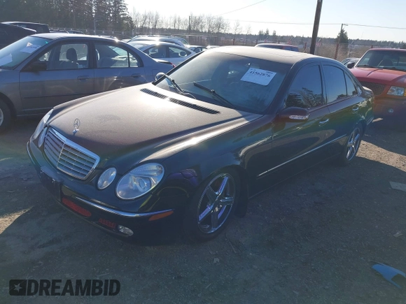2003 Mercedes-Benz E 500 with VIN WDBUF70J53A095301, listed as a IAAI auction lot 41562876 with 184,517 mi miles and . Bid and sale history available at DreamBid. Image 2.