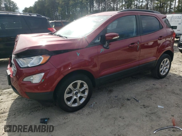 2019 Ford EcoSport SE with VIN MAJ6S3GL0KC259861, listed as a Copart auction lot 48297325 with 21,609 mi miles and Salvage Title. Bid and sale history available at carsss.com. Image 1.