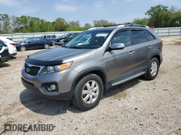 2012 Kia Sorento LX with VIN 5XYKT4A20CG200897, listed as a Copart auction lot 50878175 with 120,145 mi miles and Salvage Title. Bid and sale history available at carsss.com. Image 1.