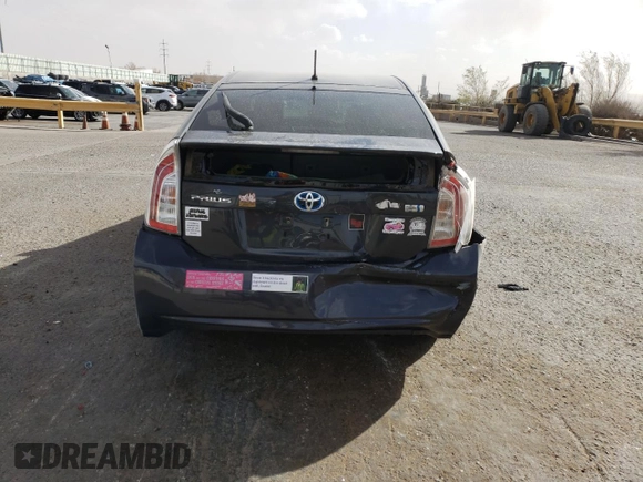2013 Toyota Prius One with VIN JTDKN3DU1D5659951, listed as a Copart auction lot 49708025 with 125,471 mi miles and Salvage Title. Bid and sale history available at carsss.com. Image 6.