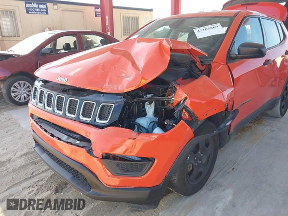 2021 Jeep Compass Sport с VIN 3C4NJCAB9MT505256, выставлен на аукционе IAAI как лот 42105809 с пробегом 48 376 миль миль и . История ставок и продаж доступна на DreamBid. Изображение 6.