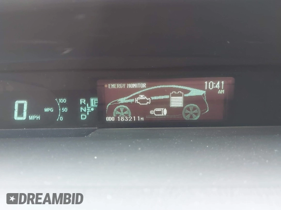 2010 Toyota Prius II with VIN JTDKN3DU7A0192513, listed as a IAAI auction lot 41842170 with 183,211 mi miles. Bid and sale history available at carsss.com. Image 7.