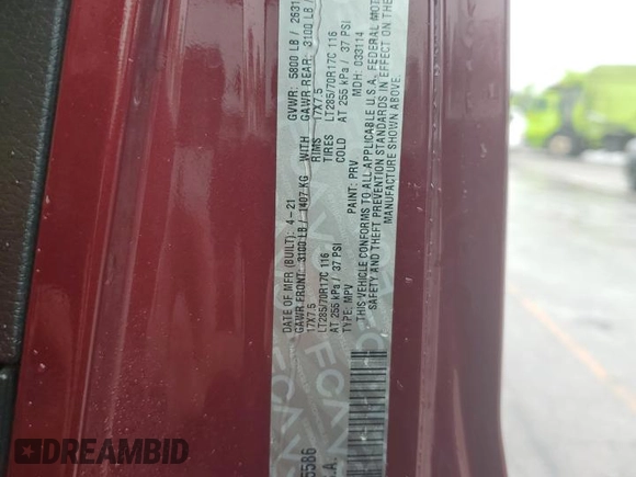 2021 Jeep Wrangler Unlimited Rubicon with VIN 1C4HJXFN1MW695586, listed as a Copart auction lot 59140415 with 47,059 mi miles and Salvage title. Bid and sale history available at DreamBid. Image 14.