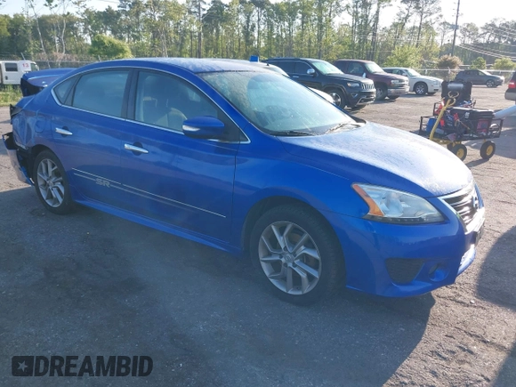 2015 Nissan Sentra S with VIN 3N1AB7AP9FY266606, listed as a IAAI auction lot 41983060 with 105,317 mi miles. Bid and sale history available at carsss.com. Image 1.