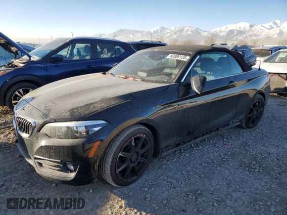 2018 BMW 2 Series 230i xDrive with VIN WBA2K1C53JVD41509, listed as a Copart auction lot 89009125 with 79,769 mi miles and Salvage Title. Bid and sale history available at carsss.com. Image 1.