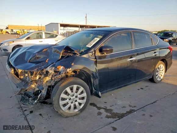 2019 Nissan Sentra S with VIN 3N1AB7AP0KY359847, listed as a Copart auction lot 53876485 with 45,333 mi miles and Salvage Title. Bid and sale history available at carsss.com. Image 1.