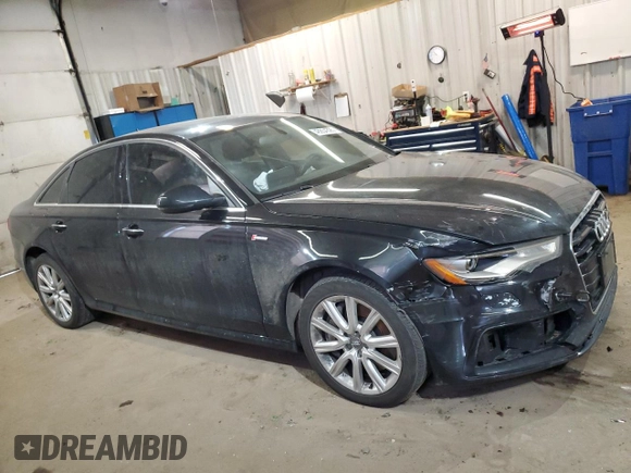 2015 Audi A6 Premium Plus with VIN WAUFGAFC5FN013221, listed as a Copart auction lot 48854395 with 155,728 mi miles and Salvage title. Bid and sale history available at DreamBid. Image 4.