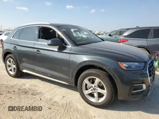 2021 Audi Q5 with VIN WA1AABFY1M2107377, listed as a Copart auction lot 44348435 with 86,408 mi miles and Salvage title. Bid and sale history available at DreamBid. Image 4.