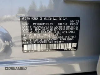 2024 Honda HR-V Sport с VIN 3CZRZ1H55RM727528, выставлен на аукционе Copart как лот 58875245 с пробегом 10 717 миль миль и Списание • Salvage title. История ставок и продаж доступна на DreamBid. Изображение 13.
