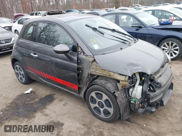 2016 FIAT 500e with VIN 3C3CFFGE1GT184091, listed as a IAAI auction lot 41335256 with 54,899 mi miles and . Bid and sale history available at DreamBid. Image 1.