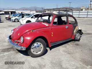 1968 Volkswagen Beetle with VIN 118428470, listed as a Copart auction lot 85266974 with Not Provided miles and Salvage Title. Bid and sale history available at DreamBid. Image 1.
