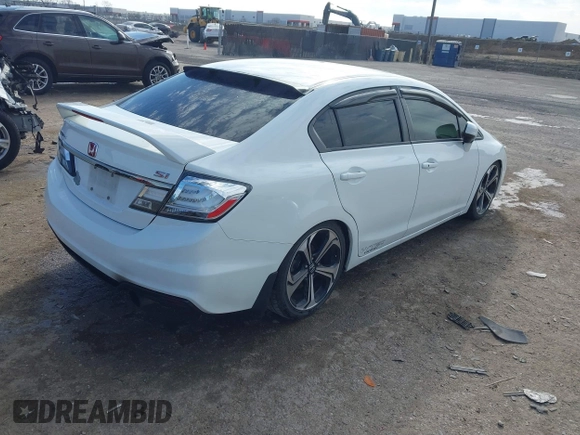 2015 Honda Civic Sedan Si with VIN 2HGFB6E53FH707773, listed as a IAAI auction lot 41427654 with 90,583 mi miles. Bid and sale history available at carsss.com. Image 4.