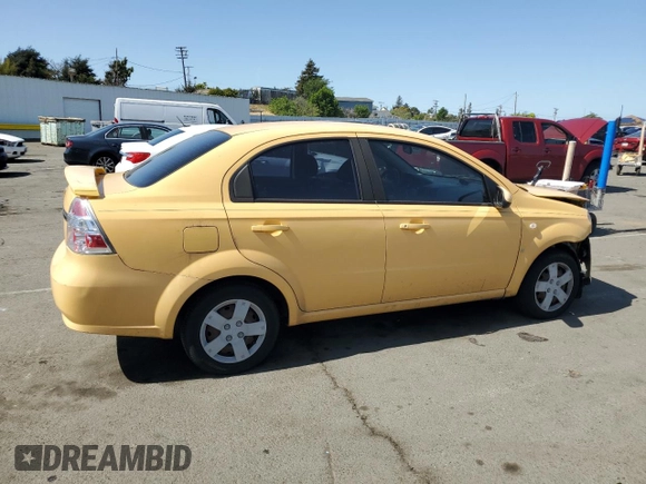 2007 Chevrolet Aveo LS z VIN KL1TD56647B073694, wystawiony jako Copart lot #52380625 z przebiegiem 145 511 mil mil oraz Szkody całkowita. Historia ofert i sprzedaży dostępna na DreamBid. Obrazek 3.