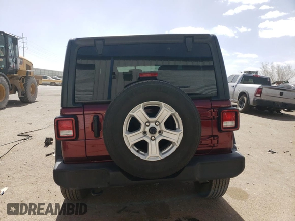 2021 Jeep Wrangler Sport S with VIN 1C4HJXAG8MW817482, listed as a Copart auction lot 47431485 with 29,775 mi miles and Salvage Title. Bid and sale history available at DreamBid. Image 6.