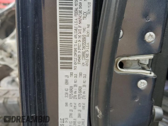 2019 Ram 1500 Lone Star with VIN 1C6RR6LT0KS528903, listed as a Copart auction lot 51456315 with Not provided miles and Salvage title. Bid and sale history available at DreamBid. Image 13.